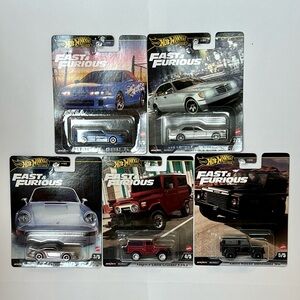 Hot Wheels Fast & Furious Full Set of 5